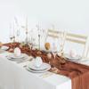 12 Pack Terracotta Cheesecloth Table Runner 10ft Boho Gauze Cheese Cloth Table Runner Rustic Sheer Runner 120 inch Long for Christmas Wedding Bridal Baby Shower Birthday Table Decorations view 2
