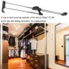 KUKIXO Extendable Pull Out Closet Rod, Stainless Steel Wardrobe Rail Tube,Extendable Pull Out Closet Rod, Adjustable Wardrobe Hanger Rack Bar, Save Wardrobe Space Cabinet Organizer (Size : 400mm) view 4