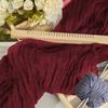 12 Pack Burgundy Cheesecloth Table Runner 10ft Boho Gauze Cheese Cloth Table Runner Rustic Sheer Runner 120 inch Long for Christmas Wedding Table Decorations view 3