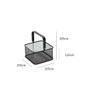 Medium Black Metal Storage Basket for Kitchen Square Vegetable Holder and Fruit Basket Ideal for Organizing Bread Snacks and Produce Tables Counters view 4