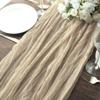 12 Pack Beige Cheesecloth Table Runner 10ft Boho Gauze Cheese Cloth Table Runner Rustic Sheer Runner 120 inch Long for Christmas Wedding Bridal Baby Shower Birthday Table Decorations view 3