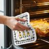 2 Pack Pot Holders for Kitchen,Idyllic Bee Gnome Daisy Bumblebee Black Plaid Heat Proof Potholder Hot Pads Trivet,Summer Floral Stripe Honey Washable Coaster Potholders for Cooking Baking Grilling view 3