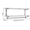 Drsyffsup Kitchen Floating Wall Shelves with Hooks, Wooden Rustic Wall Shelves, Home Storage Organizer Shelf, Wall Rack for Kitchen Appliances Display Picture Ledge Holder (Size : 60x20x40cm) view 2