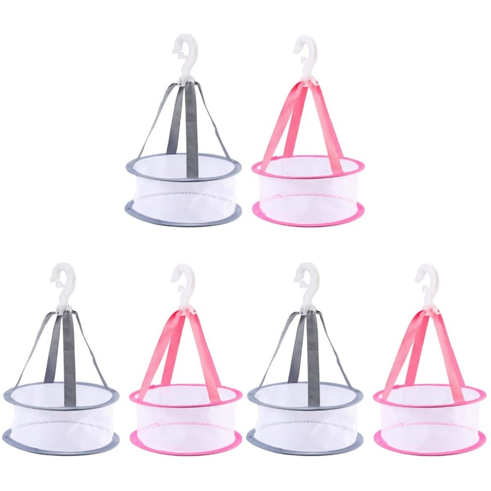 FOMIYES 6pcs Makeup Puff Drying Basket Hanging Net Bag for Makeup Brushes and Sponges Capacity Organizer for Facial and Eye Tools for Travel and Home Use