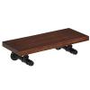Drsyffsup Pipe Floating Shelves, Solid Wood Planks Wall Shelf, 60cm/80cm/90cm/100cm/120cm Long Storage Bracket for Bookshelf, Kitchen, Bathroom, Home Decor, Hanging Organizer Rack (Size : 100x20cm) view 1