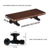 Drsyffsup Pipe Floating Shelves, Solid Wood Planks Wall Shelf, 60cm/80cm/90cm/100cm/120cm Long Storage Bracket for Bookshelf, Kitchen, Bathroom, Home Decor, Hanging Organizer Rack (Size : 100x20cm) view 3