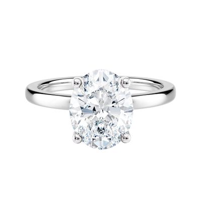 1.2 Ct Oval Lab Grown Diamond Ribbon Halo Ring 14k White Gold