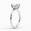 1.2 Ct Oval Lab Grown Diamond Ribbon Halo Ring 14k White Gold view 3