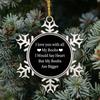3in Christmas Hanging Ornament Snowflake Keepsake Motivational Quote I Love You with All My Boobs I Would Say Heart but My Boobs are Bigger Metal Souvenir Xmas Tree Pendant Winter Gift New Year view 3