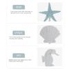 3Pcs Mediterranean Style Seahorse and Resin Decor for Coastal Home and Beach House Table Decor view 2