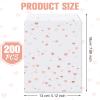 Sepamoon 200 Pcs Rose Gold Heart Printed 5"x 7" Candy Buffet Bags Small Cookie White Bakery Polka Dot Paper Treat Bags for Wedding Birthday Party Packaging view 2