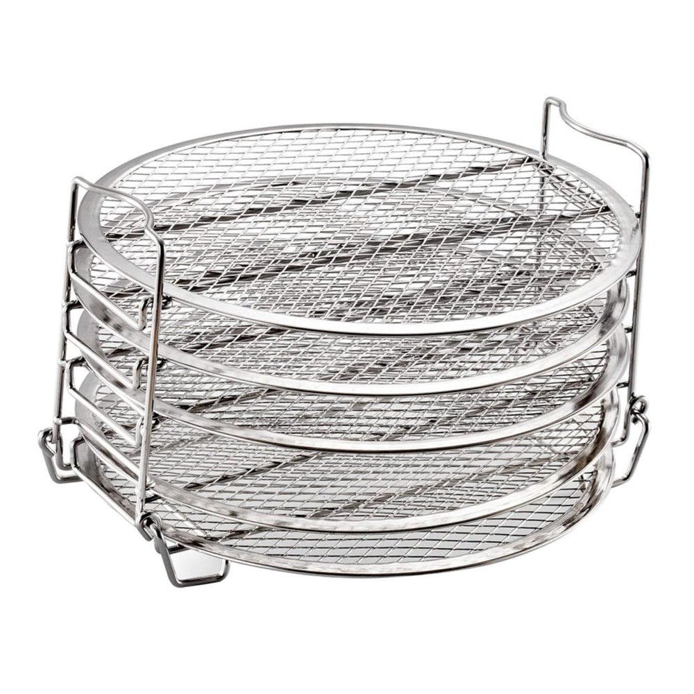 STOBAZA Air Fryer Grill Accessory 5 Layer Dehydrator Rack Stainless Steel Stand Compatible Nutrient-rich Drying