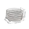 STOBAZA Air Fryer Grill Accessory 5 Layer Dehydrator Rack Stainless Steel Stand Compatible Nutrient-rich Drying view 2