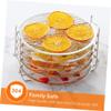 STOBAZA Air Fryer Grill Accessory 5 Layer Dehydrator Rack Stainless Steel Stand Compatible Nutrient-rich Drying view 4