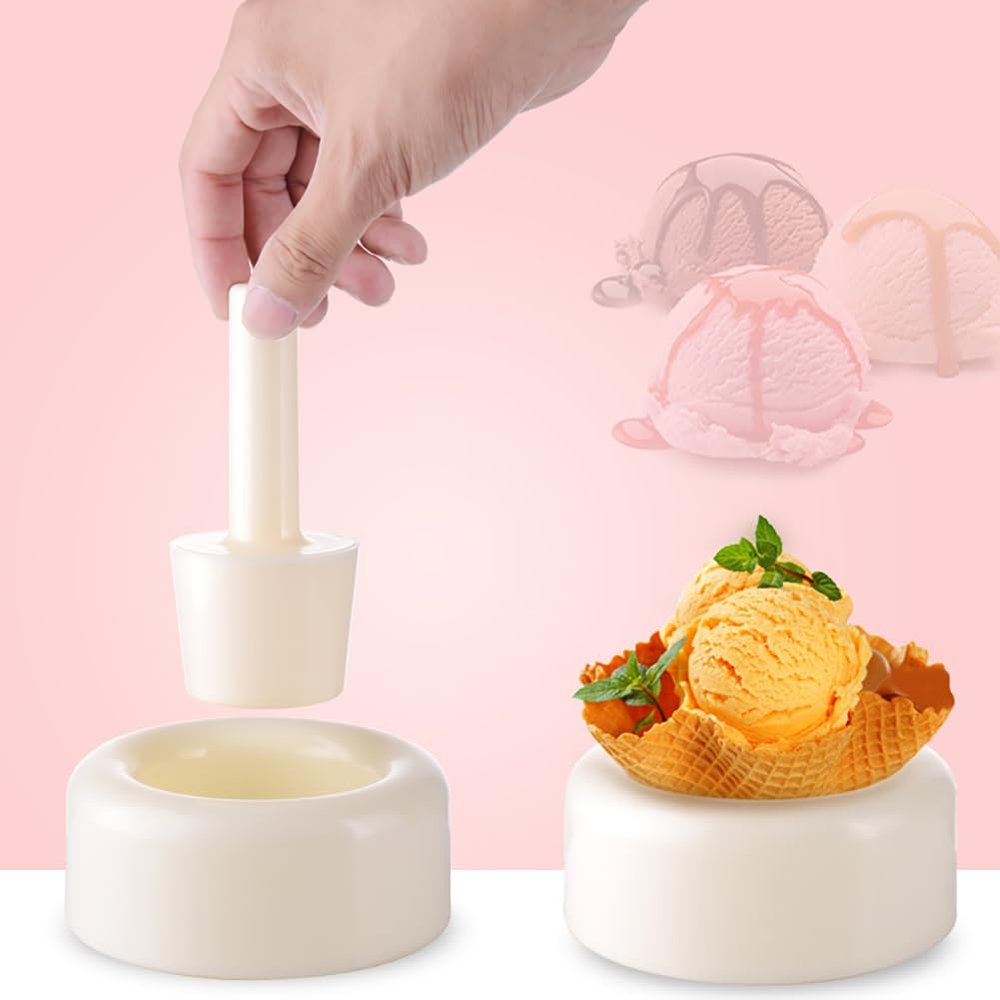 LIZEALUCKY Waffle Cone Mold Kit for Baking Ice Cream Cone Kit Egg Roll Maker, Food Grade Plastic Cream Horn Molds for Kitchen DIY Cooking Mold Baking Accessories
