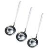 GANAZONO Metal Ladle for Soup 3 Stainless Steel Ladles Smooth Surface for Wonton Soup Hotels and Restaurants view 1