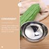 GANAZONO Metal Ladle for Soup 3 Stainless Steel Ladles Smooth Surface for Wonton Soup Hotels and Restaurants view 2