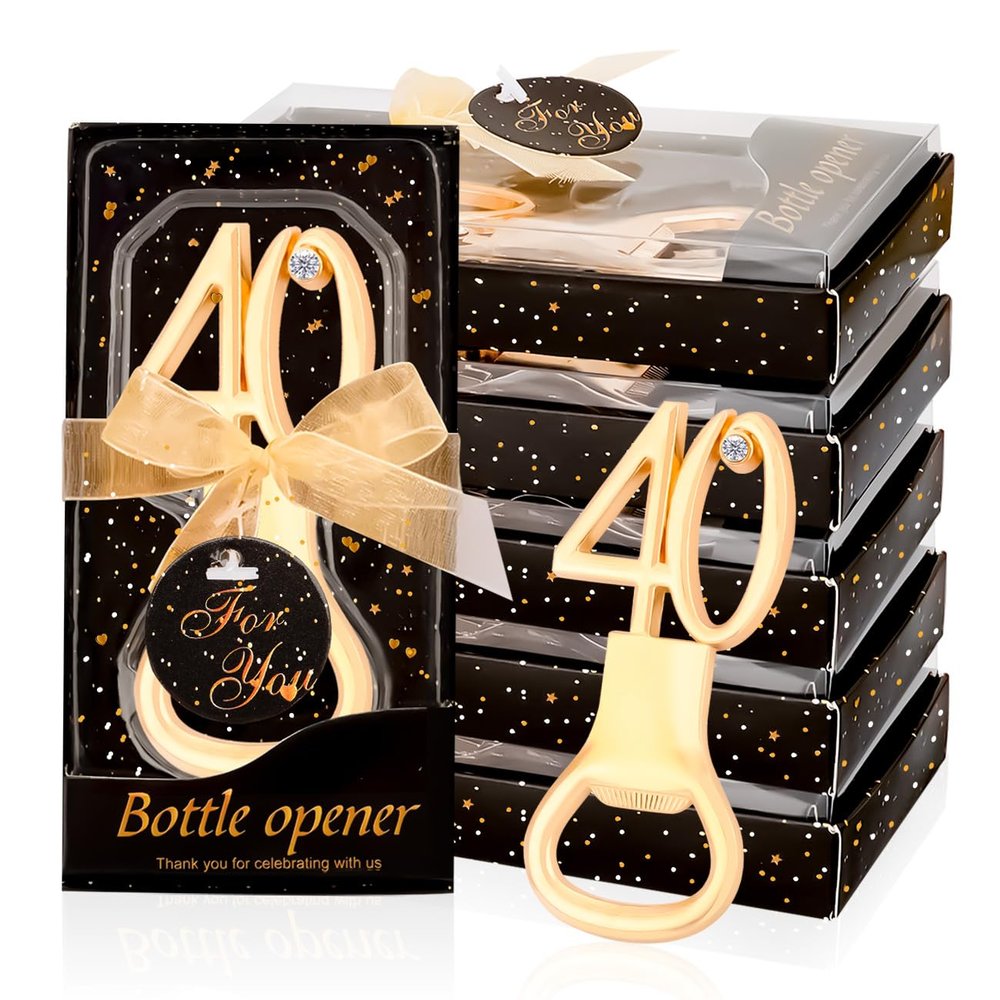 24PCS 40th Birthday Bottle Opener for 40th Birthday Party Favors Wedding Anniversaries Souvenirs Favors Gifts Decorations