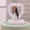 Charlbytion love Wedding Cake Toppers,Romantic Bride Groom Love Cake Topper Figurines Resin Doll Ornaments,Fun Cake Topper for Engagement Wedding Anniversary Decorations Gifts view 3