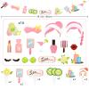 29Pcs Spa Photo Booth Props with Stick Spa Party Decorations Makeup Birthday Party Supplies for Girls Women Makeup Selfie Props view 2