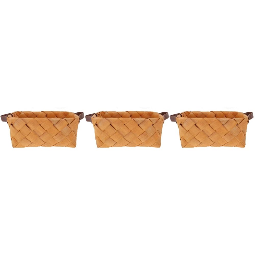 3 Pcs Wooden Fruit Basket Multipurpose Basket Handheld Hand Woven Exquisite Woven Wooden Wedding Storage Wedding