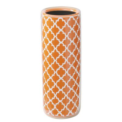 HOZUSO Porcelain Ceramic Umbrella Stand Umbrella Holder Modern Style Floor Vase for Storing Canes Walking Sticks for Entryway Indoor Decor 24High