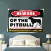 Small Wall Tapestry Beware of Pitbulls Tapestry Stuff for Your Room Wall Decor for Dorm ( Size : 75X100CM ) view 3