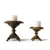 BOOMLATU Cast Iron Antique Candle Sconces Holders,Shabby Chic Candle Stand for Home and Office Pack of 2,Gold view 1