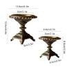 BOOMLATU Cast Iron Antique Candle Sconces Holders,Shabby Chic Candle Stand for Home and Office Pack of 2,Gold view 2