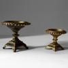 BOOMLATU Cast Iron Antique Candle Sconces Holders,Shabby Chic Candle Stand for Home and Office Pack of 2,Gold view 4