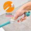LUOWUYOU Silicone Plus Liquid Toilet Brush Set, Toilet Brush and Plunger Set, 16.5 X 3.9 Inch Wall Mounted Long Handle Toilet Brush with Ventilated Holder with Base (A, Green) view 3