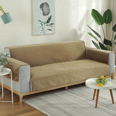 Anti-slip Sectional Sofa Throw Cover Pad Seasons FURNITURE PROTECTIVE COVER Pastoralism Style Quilted Furniture Protectors From Cats Dog For Leather Sofas And One Leather Recliner-F 66x75inch(167x190c