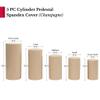 1 Set, Spandex Pillar Covers for Metal Cylinder Pedestal Stands 5 Pcs/Set - Champagne Covers ONLY/Cylinder Pedestal Stands NOT INCLUDED view 3