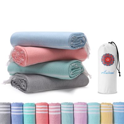 4 Packs Turkish Beach Towels Oversized Bath Pool Swim Towel Set Bulk Quick Dry Sand Free Extra Large Xl Big Blanket Adult Travel Essentials Cruise Accessories Must Have Clearance Vacation Stuff