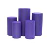 1 Set, Spandex Pillar Covers for Metal Cylinder Pedestal Stands 5 Pcs/Set - Purple Covers ONLY/Cylinder Pedestal Stands NOT INCLUDED view 1