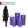 1 Set, Spandex Pillar Covers for Metal Cylinder Pedestal Stands 5 Pcs/Set - Purple Covers ONLY/Cylinder Pedestal Stands NOT INCLUDED view 4