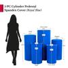 1 Set, Spandex Pillar Covers for Metal Cylinder Pedestal Stands 5 Pcs/Set - Royal Blue Covers ONLY/Cylinder Pedestal Stands NOT INCLUDED view 4