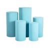 1 Set, Spandex Pillar Covers for Metal Cylinder Pedestal Stands 5 Pcs/Set - Baby Blue Covers ONLY/Cylinder Pedestal Stands NOT INCLUDED view 1