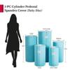 1 Set, Spandex Pillar Covers for Metal Cylinder Pedestal Stands 5 Pcs/Set - Baby Blue Covers ONLY/Cylinder Pedestal Stands NOT INCLUDED view 3