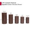 1 Set, Spandex Pillar Covers for Metal Cylinder Pedestal Stands 5 Pcs/Set - Chocolate Brown Covers ONLY/Cylinder Pedestal Stands NOT INCLUDED view 3