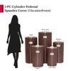 1 Set, Spandex Pillar Covers for Metal Cylinder Pedestal Stands 5 Pcs/Set - Chocolate Brown Covers ONLY/Cylinder Pedestal Stands NOT INCLUDED view 4