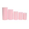 1 Set, Spandex Pillar Covers for Metal Cylinder Pedestal Stands 5 Pcs/Set - Pink Covers ONLY/Cylinder Pedestal Stands NOT INCLUDED view 2