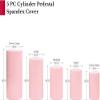 1 Set, Spandex Pillar Covers for Metal Cylinder Pedestal Stands 5 Pcs/Set - Pink Covers ONLY/Cylinder Pedestal Stands NOT INCLUDED view 4