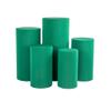 1 Set, Spandex Pillar Covers for Metal Cylinder Pedestal Stands 5 Pcs/Set - Emerald Green Covers ONLY/Cylinder Pedestal Stands NOT INCLUDED view 1