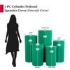 1 Set, Spandex Pillar Covers for Metal Cylinder Pedestal Stands 5 Pcs/Set - Emerald Green Covers ONLY/Cylinder Pedestal Stands NOT INCLUDED view 4