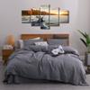 5 Panel Wall Art Fishing Rod Modern Home Decor Fishing Tackle Bathroom Wall Decor Fishing Rod on the Boat Sunset Time Wall Decor Living Room Posters and Prints Framed Ready to Hang (60"Wx32"H) view 3