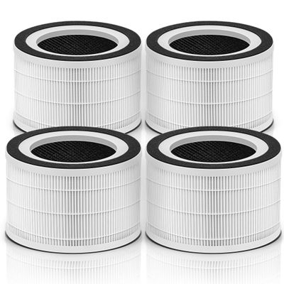 SomewayTop 4 Packs Air Filter Replacement Compatible with A-floia Air P urifier Fillo/Halo/Allo and Mooka Allo Match ASIN: B088FHCS83/B07JG1R2GB/B09M799DT4/B07WR2CT7V 3-IN-1 Filtration