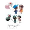 CIYODO Cute Cartoon Couple Figurines 2 Pairs Plastic Couple Statues Car Dashboard Decorations Valentine S Day Gift for Him and Her view 2