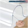 COTTREES Transparent Table Protector,PVC Soft Glass Tablecloth Protector,Oil Proof/Anti Scalding Table Cloth,Table Cover for Tea Table Top,Round Corner,for Office Table,Dresser (35.4x71in) view 3