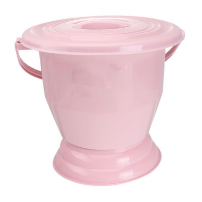GANAZONO 1pc Portable Spittoon with Cover Plastic Night Bedpan for Adults Easy to Move and Clean for Hotels and Home Use Sturdy Design for Enhanced Practicality